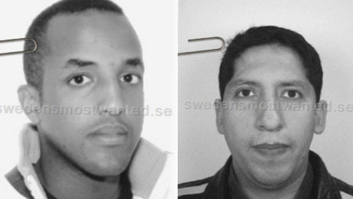 Från vänster: Abdulkadir Omar, misstänkt för mordförsök. Rolando Vega Chuchon, misstänkt för våldtäkt mot barn.
